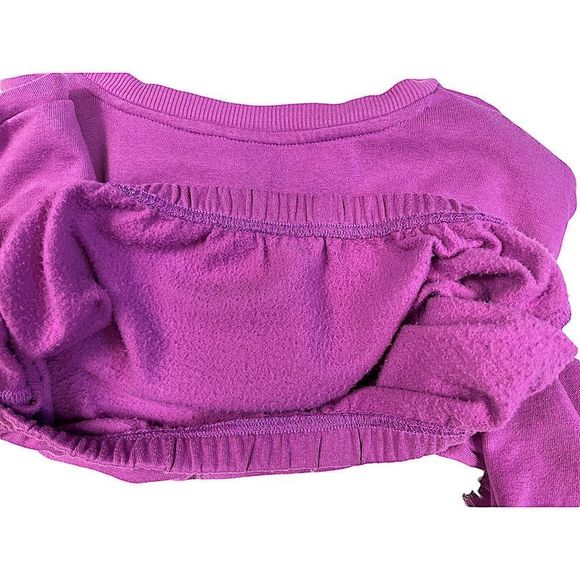 MTV Cropped Top Sweater Long Sleeve | Colors: Purple and Black | Size: XS - Picture 8 of 9